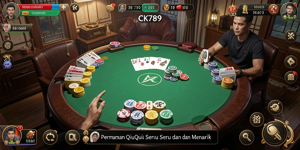Tampilan gameplay QiuQiu yang seru dan menarik di CK789.