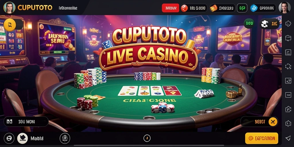 Tampilan gameplay seru di <strong>CUPUTOTO</strong> dengan dealer langsung.