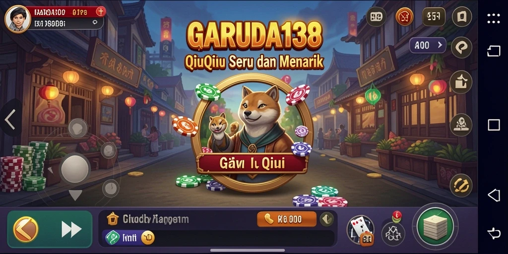 Screenshot utama GARUDA138 menunjukkan suasana bermain QiuQiu yang seru.