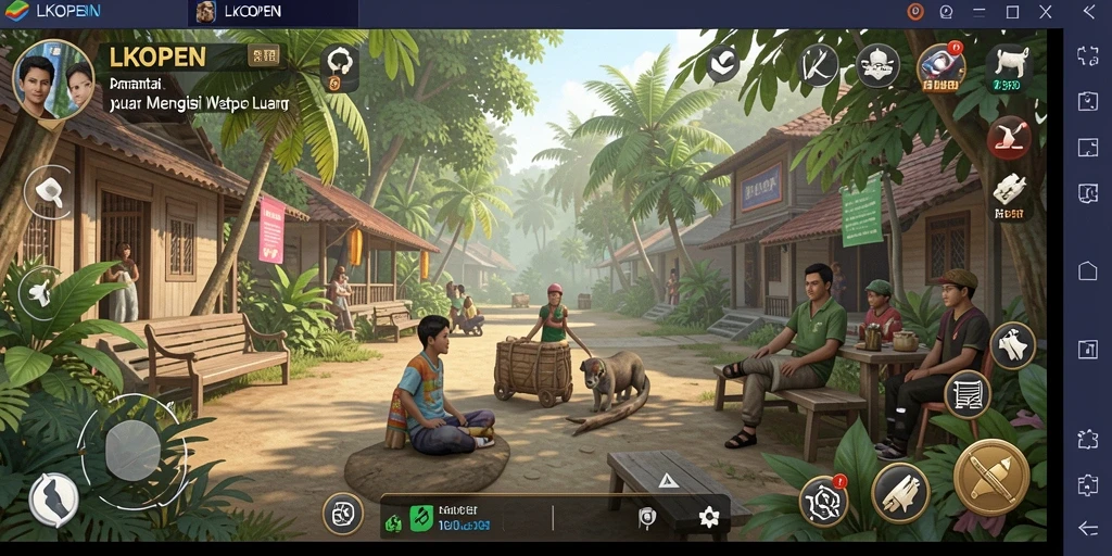 Screenshot utama LKOPEN menampilkan gameplay seru dan interaktif.