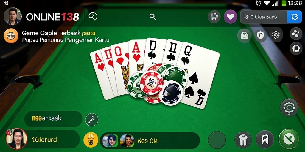 Tampilan gameplay Gaple yang seru dan interaktif di ONLINE138.