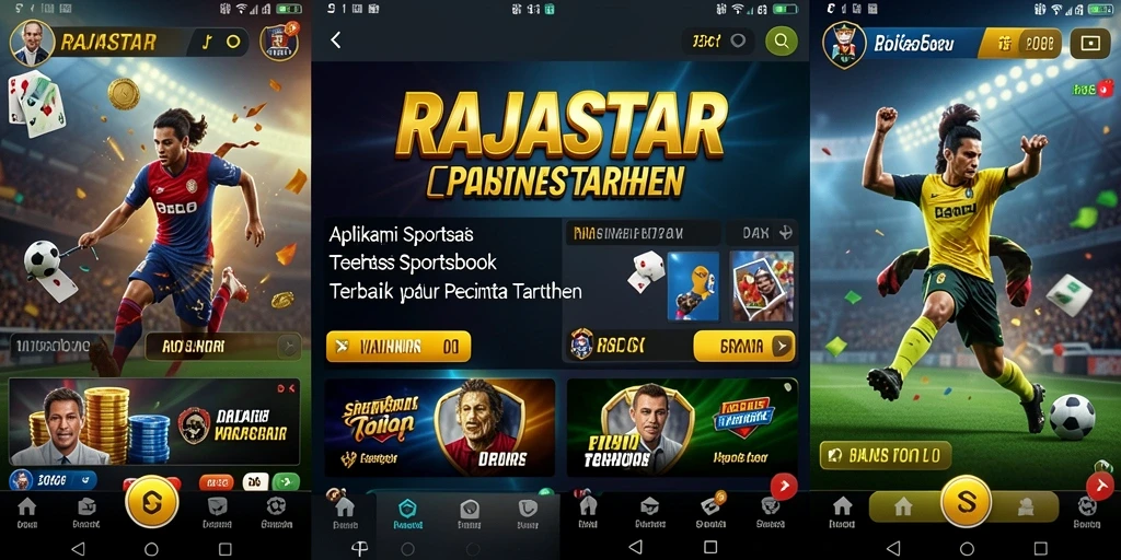 Tampilan gameplay menarik dari aplikasi Sportsbook RAJASTAR.
