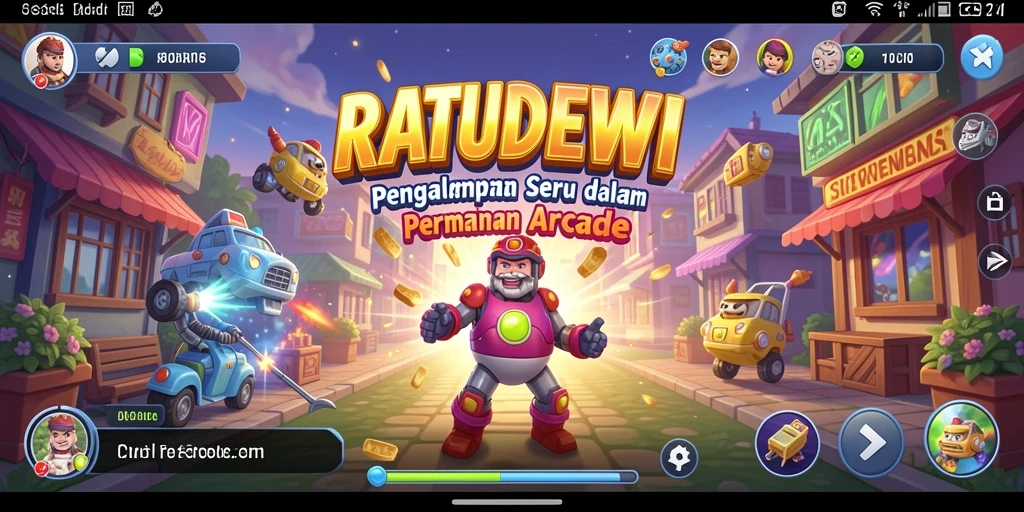 Tampilan gameplay seru RATUDEWI yang penuh dengan aksi.