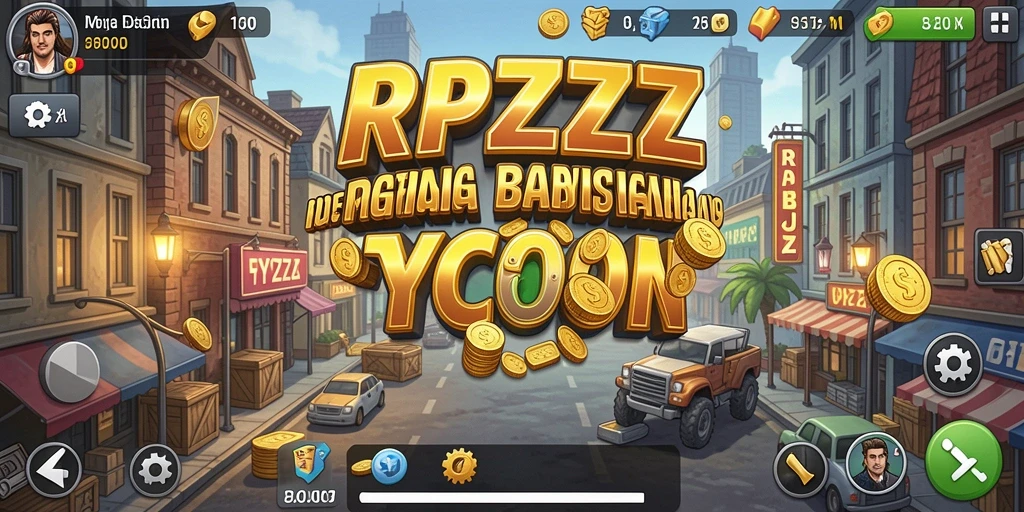 Tampilan gameplay RPZZZ yang seru dalam mengelola bisnis.